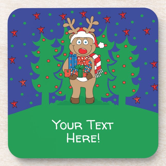 Dessous de verre de Noël Reindeer présente (Devant)