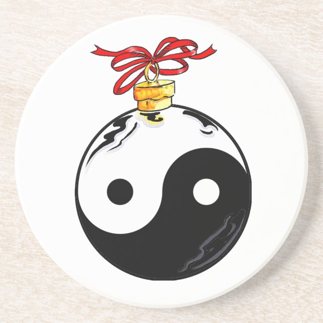 Dessous de verre de Noël Yin & Yang (Devant)
