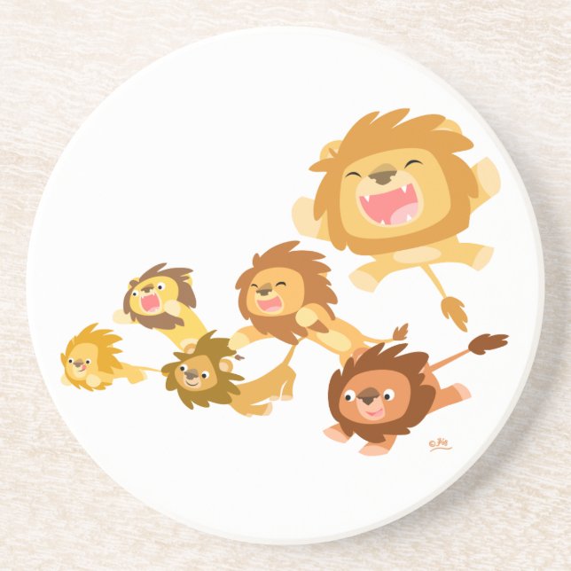 Dessous de verre de Parade des Lions Cartoon (Devant)
