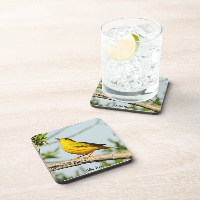 Dessous de verre de Paruline Jaune (Côté Droit)