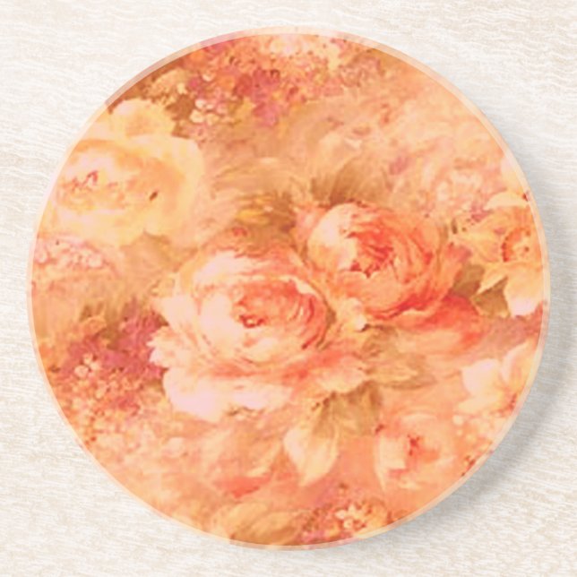 Dessous de verre de peinture à fleurs (Devant)