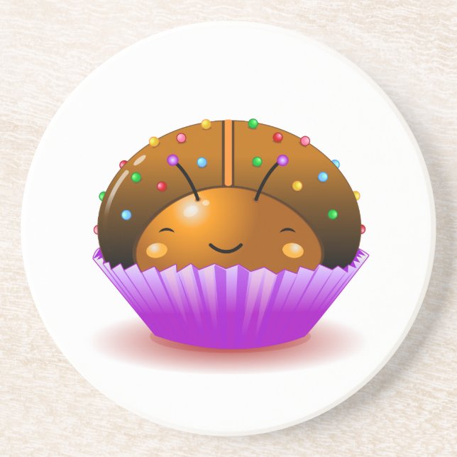 Dessous de verre de petit gâteau de coccinelle de (Devant)