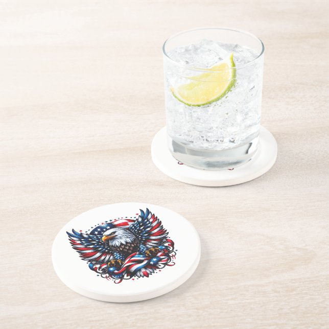 Dessous de verre de pierre patriotique (Côté)