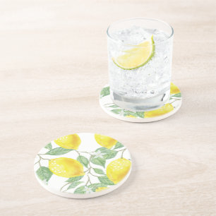 Dessous de verre de pierres rondes florales au cit