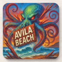 Dessous de verre de plage d'Avila. 6/pack.