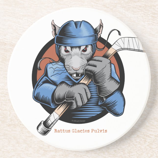 Dessous de verre de rat de hockey (Devant)