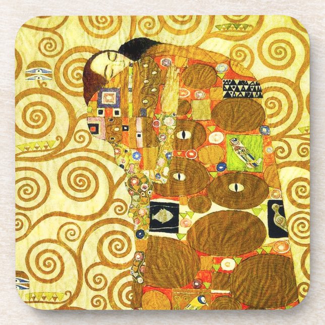 Dessous de verre de réalisation de Gustav Klimt (Devant)