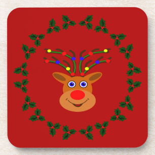 Dessous de verre de rennes de Noël