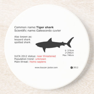Dessous de verre de requin de tigre