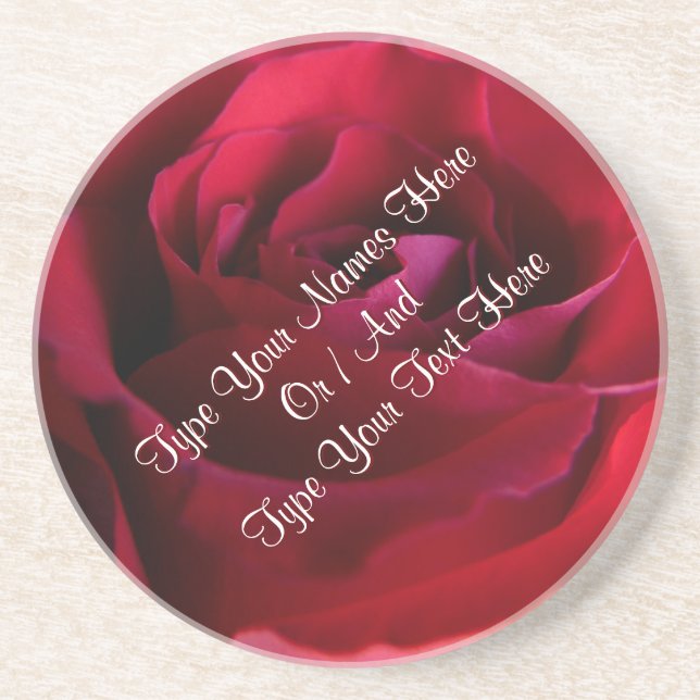 Dessous de verre de rose rouge Décor Rose personna (Devant)