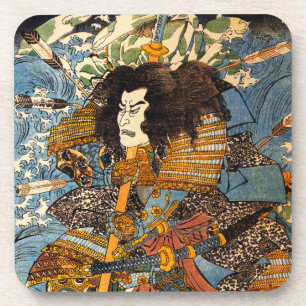 Dessous de verre de samouraïs de Kuniyoshi