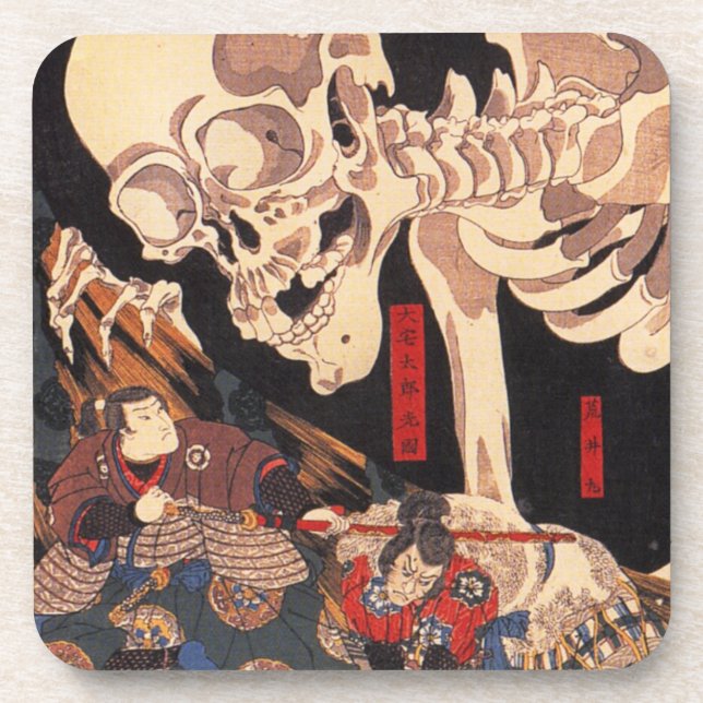 Dessous de verre de squelette de Kuniyoshi (Devant)