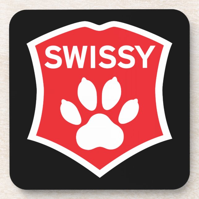 Dessous de verre de SWISSY. Ensemble de 6. (Devant)