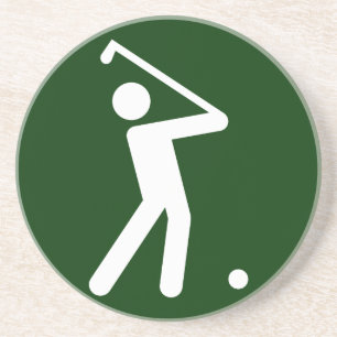 Dessous de verre de symbole de golf