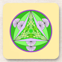 Dessous de verre de tigres à trois pyramides