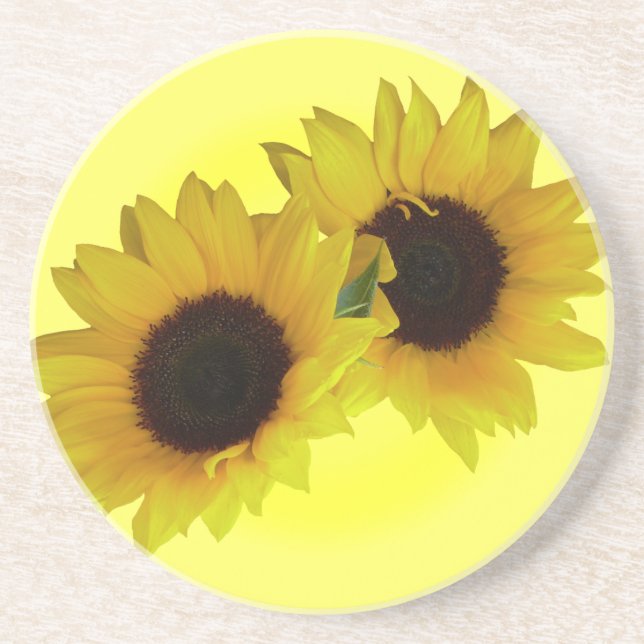 Dessous de verre de tournesol Dons joyeux de fleur (Devant)