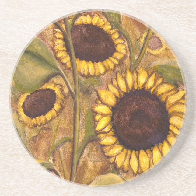 Dessous de verre de tournesol Dons joyeux de fleur (Devant)