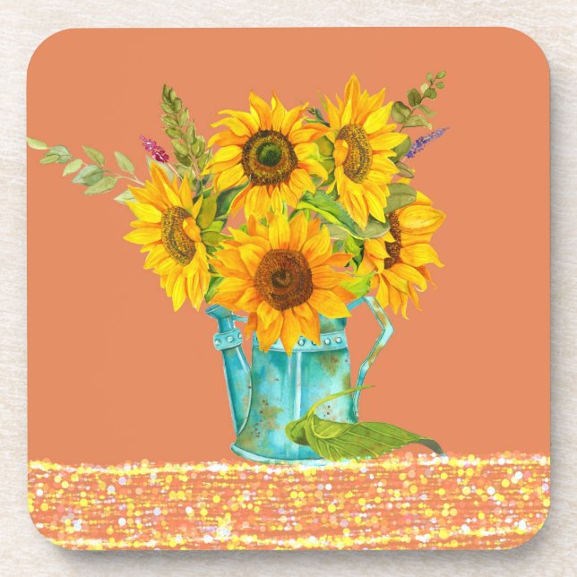 Dessous de verre de tournesol gais (Devant)