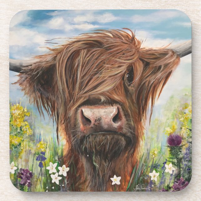 Dessous de verre de vache écossais (Devant)