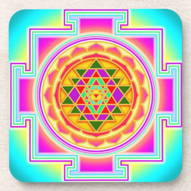 Dessous de verre de yantra de Shri (Devant)