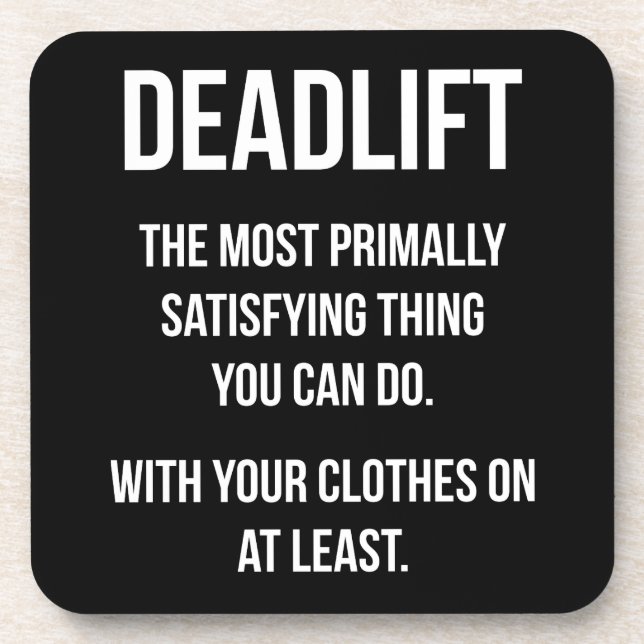 Dessous-de-verre Deadlift - Funny Gym - Novelty Workout (Devant)