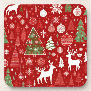 Dessous-de-verre Décor gris du bonhomme de neige de Noël motif père