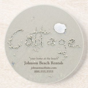 Dessous de verre d'écriture de sable du chalet de 