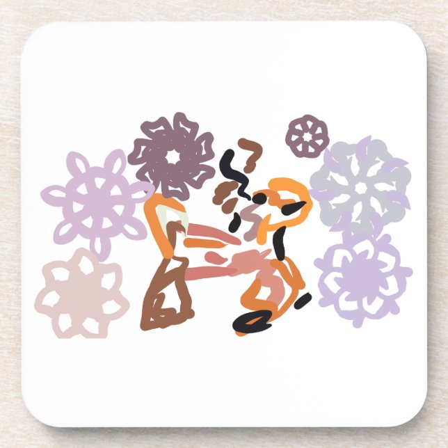 Dessous-de-verre Deer winter joy (Devant)