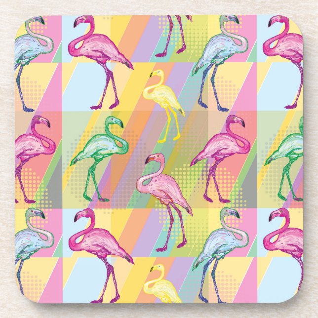 Dessous-de-verre Défilé de Flamant rose (Devant)