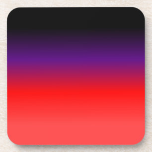 Dessous-de-verre Dégradé noir, pourpre et rouge