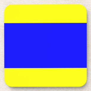 Dessous-de-verre Delta Jaune Bleu