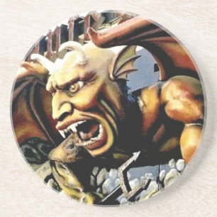 Dessous de verre démon de l'Enferno Spookhouse Dan