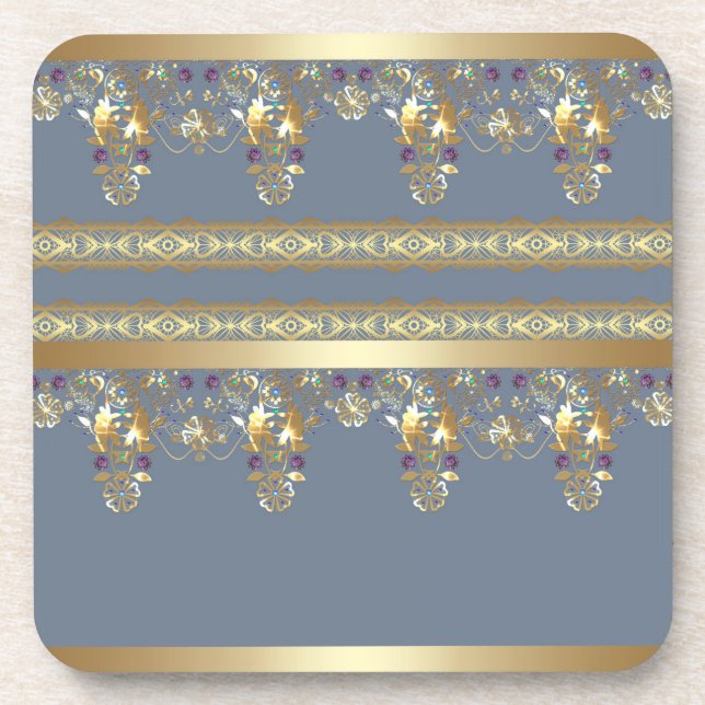 Dessous-de-verre Dentelle d'or (Devant)