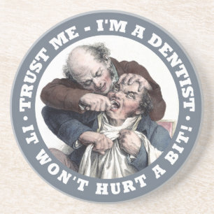 Dessous de verre DENTIST humour en grès