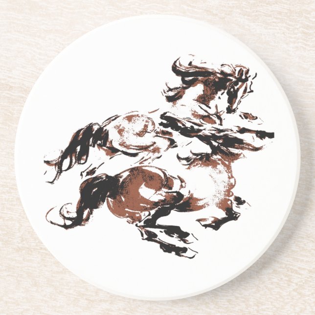 Dessous de verre des Chevaux sauvages (Devant)