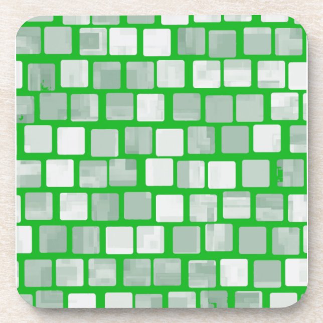 Dessous-de-verre Des nuances de Carrés verts (Devant)