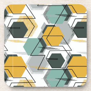 Dessous-de-verre Des peignes de miel. motif géométrique Abstrait.1