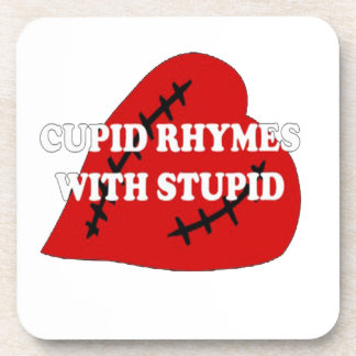 Dessous-de-verre Des rimes Cupides Avec Stupides