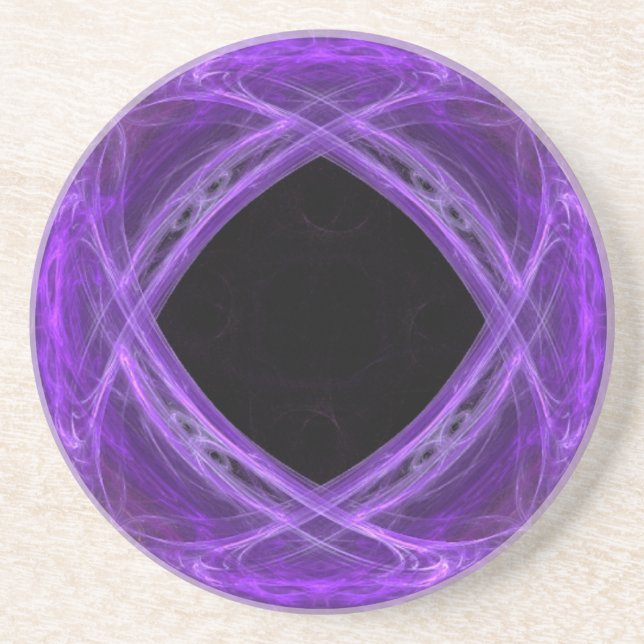 Dessous de verre des tourbillons violets creux (Devant)