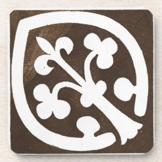 Dessous-de-verre Design d'art celtique irlandais vintage noir