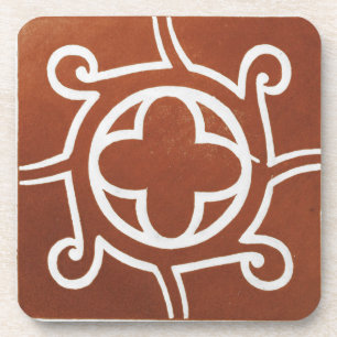 Dessous-de-verre Design d'art celtique irlandais vintage rouge