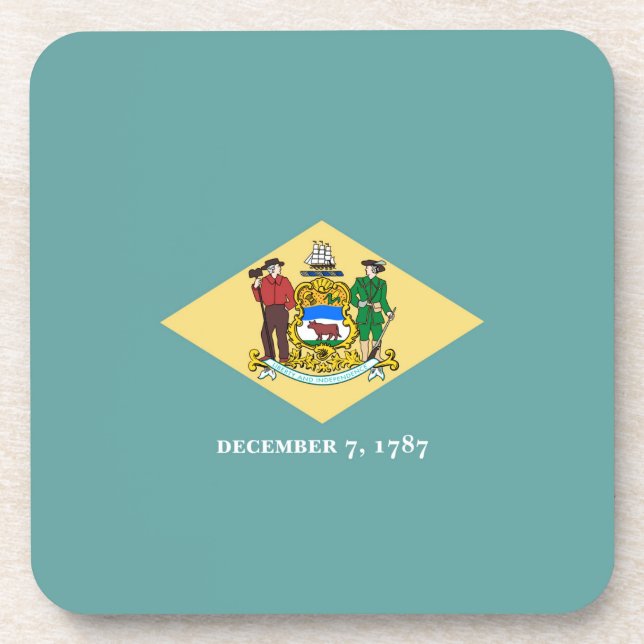 Dessous-de-verre Design de drapeau d'état du Delaware (Devant)
