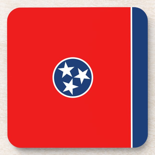 Dessous-de-verre Design du drapeau d'état du Tennessee (Devant)