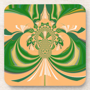 Dessous-de-verre Design vert jaune.