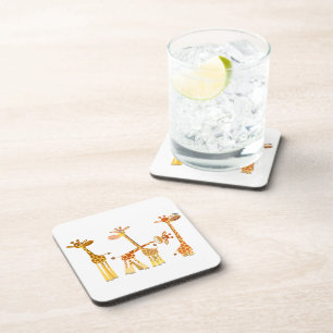 Dessous-de-verre Dessin animé Giraffes : Le Jeu des Coasters
