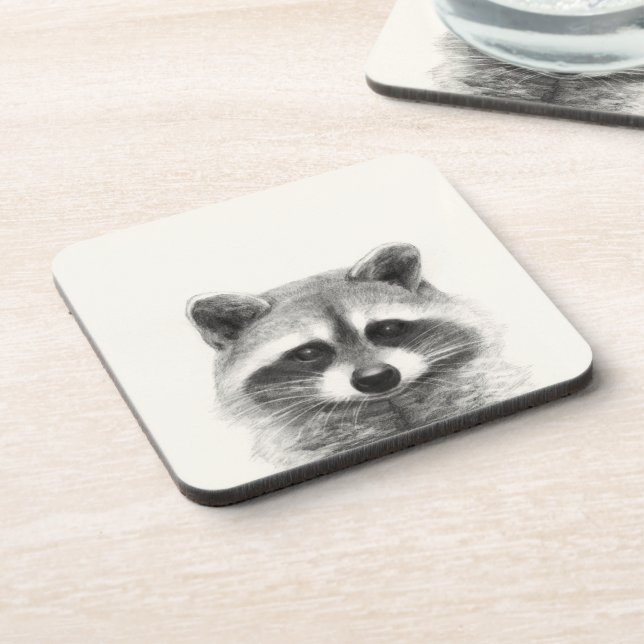 Dessous-de-verre Dessin au crayon Raccoon (Côté gauche)