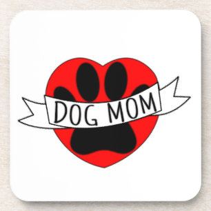 Dessous-de-verre Dessin De Chien Maman Paw Et Red Heart