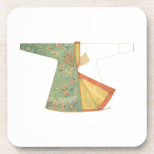 Dessous-de-verre Dessin de kimono demi-fini