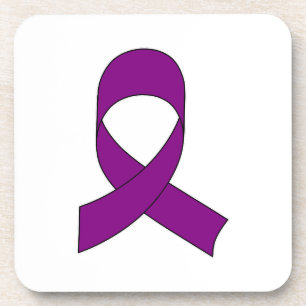 Dessous-de-verre Dessin de ruban violet