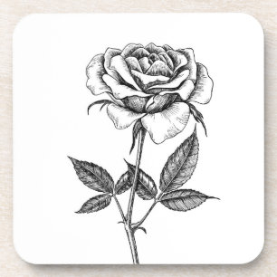 Dessous-de-verre dessin rose